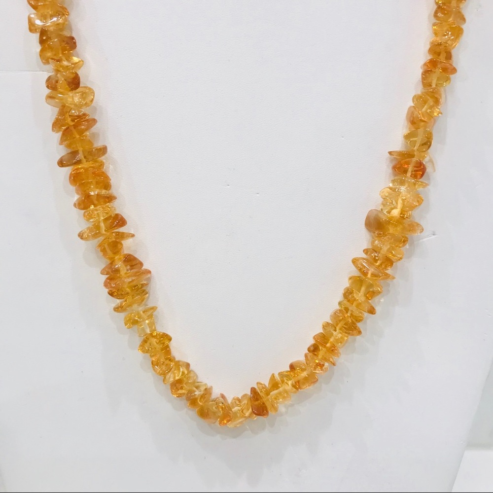 NWT Citrine Stones Necklace